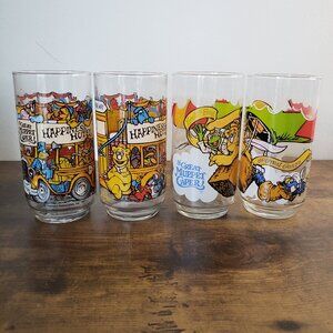 4x McDonalds The Great Muppet Caper 1981 Vintage 5.75" Happiness Hotel Glasses